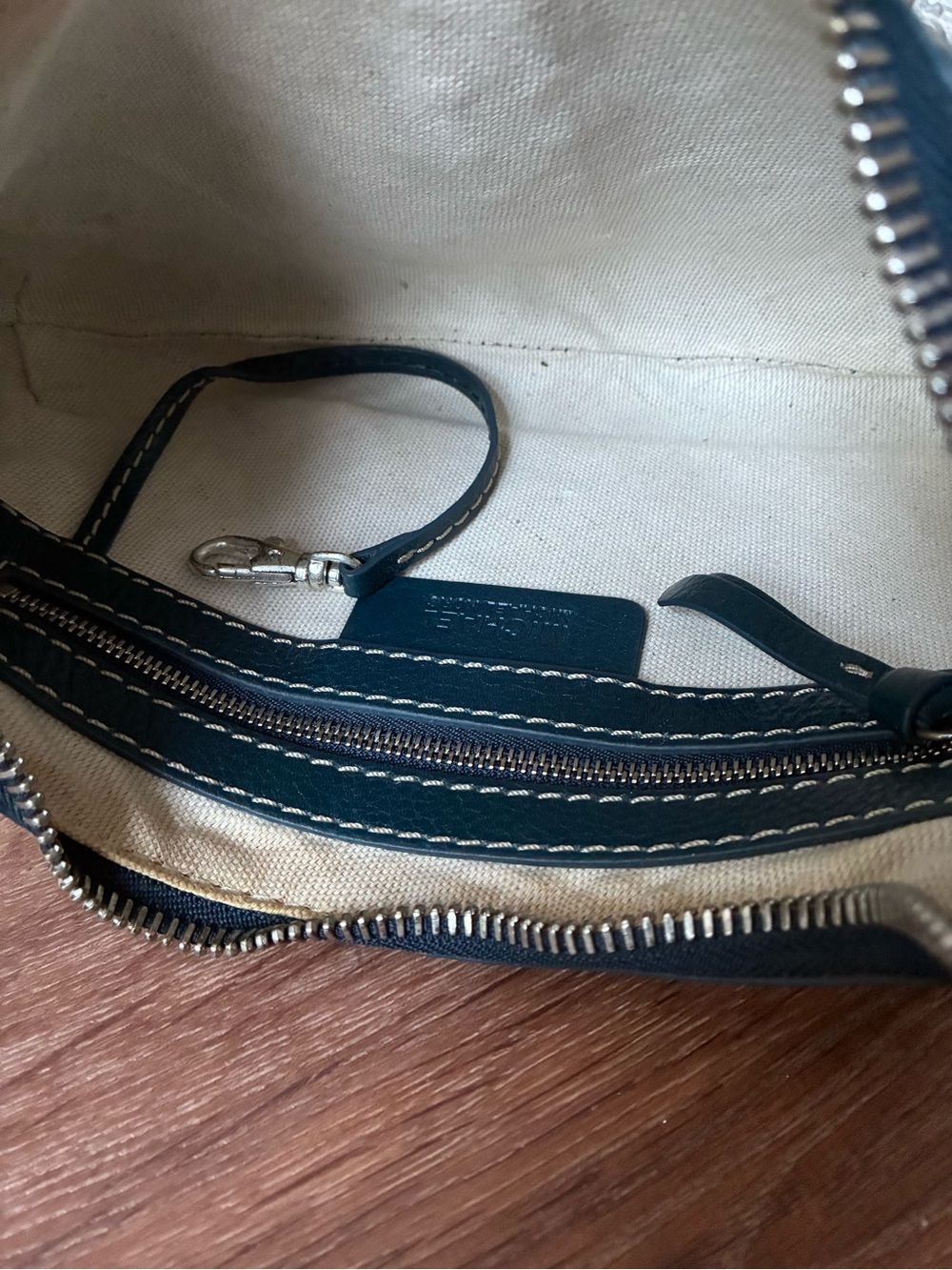 Michael Kors Astor Studded Leather Shoulder Bag, Teal, Vintage - Picture 8 of 11